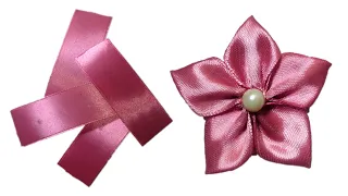 Easy Ribbon Flower | DIY Satin Ribbon Flower | Amazing Ribbon Flower Work