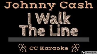 Johnny Cash • I Walk The Line (CC) [Karaoke Instrumental Lyrics]