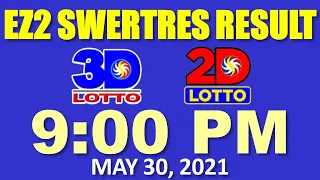 EZ2 Swertres Result May 30, 2021 9pm (2D Lotto, 3D Lotto Result Today)