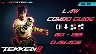 TEKKEN 8 - Marshall Law: Combo Guide (Counter Hit d23) 80 - 138 Damage [2K 60ᶠᵖˢ]