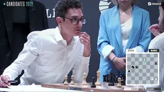 LAST MOMENTS Fabiano Caruana vs Radjabov in Chess Candidates 2022