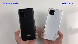 Oppo A15 vs Samsung A02s Speed Test, Display Test