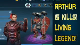 ARTHUR GOES CRAZY! 7 LIVING LEGENDS WITH NEW TITAN PILOTS! (War Robots Test Server)