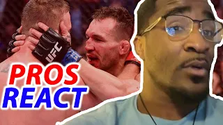 UFC 268 Justin Gaethje defeats Michael Chandler 😲 MMA Pros React