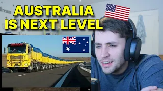 Australia's "Road Trains" are CRAZY | American Reaction