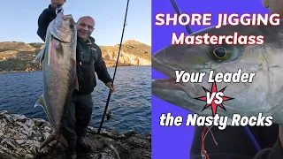 SHORE JIGGING MASTERCLASS #2: The Leader, the FISH and the Rocks! Feat: BIG AMBERJACK (And more!)