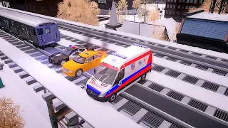 GTA 4 WINTER CRASH TEST OF REAL CARS 113