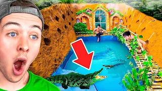 They Built Swimming Pool CROCODILE Around The SECRET Underground Home