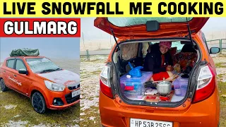 Vlog 217 | COOKING OUR BREAKFAST IN LIVE SNOWFALL. Gulmarg, Kashmir