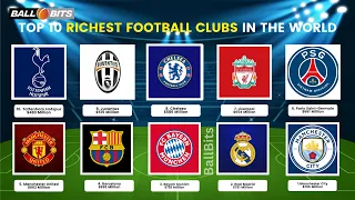Top 10 Richest Football Clubs in the World | Richest Clubs | BallBits