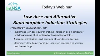 Low-dose and Alternative Buprenorphine Induction Strategies