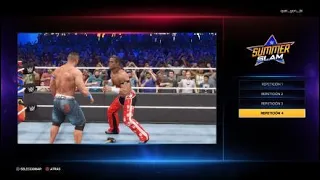 WWE 2K23 SUMMERSLAM TRIPLE TREAT SHAWN MICHAELS VS JOHN CENA VS TRIPLE H