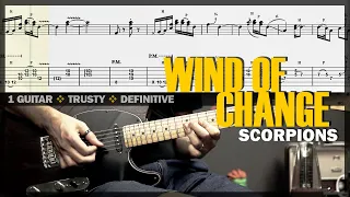 Wind of Change 💛 Guitar Cover Tab | Original Solo Lesson | Backing Track with Vocals 🎸 SCORPIONS