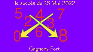 LA CROIX DU JOUR DE 25 MAI 2022 DE LOTTO ET LE CALCUL DES PIONS FORT POUR TOUT PAYS