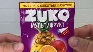 ZUKO Растворимый напиток Зуко Мультифрукт (пакет 25гр) с мякотью Альтернатива Yupi Юпи Invite Инвайт