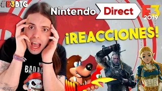 MI REACCIÓN al NINTENDO DIRECT E3 2019 ¡ZELDA BOTW 2,THE WITCHER 3, BANJO-KAZOOIE, SPYRO y +! #E3BtG