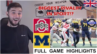 British Soccer Fan Reacts to College Football - Ohio State vs Michigan Highlights (Biggest Rivalry?)