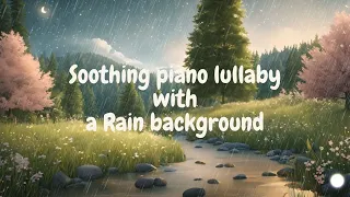 A Soothing baby Lullaby for Sweet Dreams with a natural rain background, sleep in 3 minutes 💤