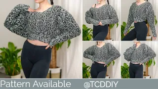 How to Crochet: Batwing V Neck Sweater | Pattern & Tutorial DIY