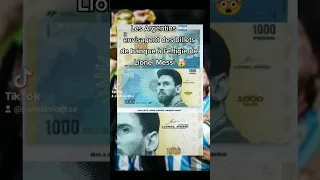 Des billets de banque à l'effigie de Lionel Messi 🇦🇷🤯 #leomessi #messi #worldcup2022 #argentina