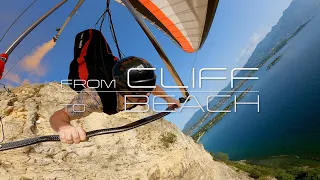 [4K] From Cliff to Beach ( Hang Gliding )