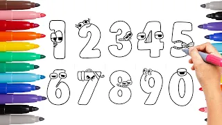 Number Lore and Alphabet Lore Coloring Pages Complete Compilation