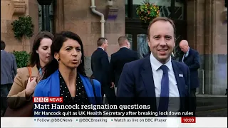 Matt Hancock resignation questions - Tim Durrant, BBC News