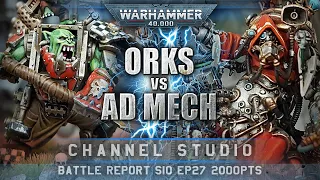 Adeptus Mechanicus vs Orks Warhammer 40K Battle Report 9th Edition 2000pts S10EP27 ERADICATION!