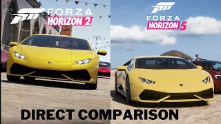 Forza Horizon 2 VS Forza Horizon 5 | Direct comparison | 🎉10-Year Anniversary Origins Story | XSX🎮