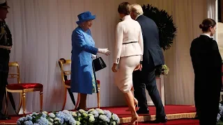A perfunctory visit? Queen Elizabeth meets with U.S. President Trump