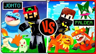 BATALHA POKÉMON *JOHTO VS PALDEA* NO MINECRAFT PIXELMON