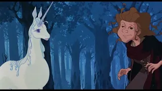 The Last Unicorn - theatrical version - Molly Grue meeting the Unicorn scene uncut