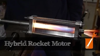 Hybrid rocket engine with acrylic and gaseous oxygen