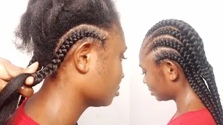 HOW TO MAKE FEED IN BRAIDS TUTORIAL / quick Protective style / Visual Learners