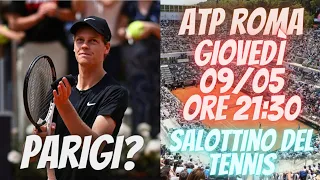 🚨Annuncio Live Salottino del Tennis edizione Roma Giovedì 09/05 ore 21:30! Sinner:Parigi a rischio?🎾