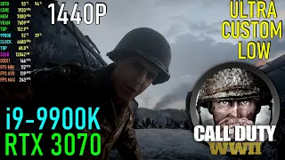 Call of Duty WW II: RTX 3070 | i9-9900K | 1440P