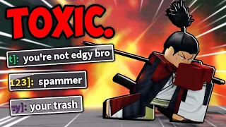 Using ATOMIC SAMURAI To DESTROY TOXIC PLAYERS *FREE* | The Strongest Battlegrounds