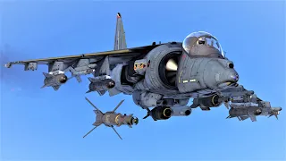 Harrier GR.7 Ground Pounding in Sim (War Thunder)