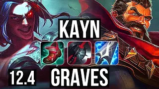 KAYN vs GRAVES (JNG) | Rank 1 Kayn, Rank 4, 12/1/7, Legendary | BR Challenger | 12.4