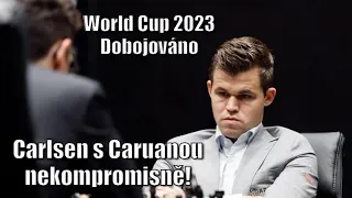 World Cup 2023 Dobojováno Carlsen s Caruanou nekompromisně!