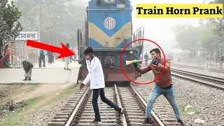 Train Horn Prank! Part 6 | Best Of The Train Horn Prank 2021 | Loud Horn Prank | Try To Not Laugh