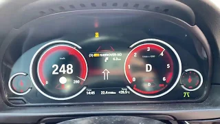 BMW 530d X-Drive 0-255kmh acceleration