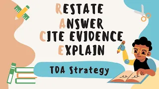 RACE Lesson - TDA Strategy - Restate, Answer, Cite Evidence, Explain