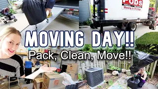PACKING AND MOVING // MOVING DAY // CLEAN WITH ME!