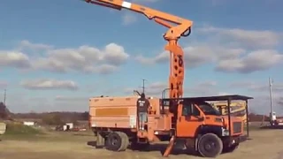 elevator forestry bucket truck for sale 75'  dump box