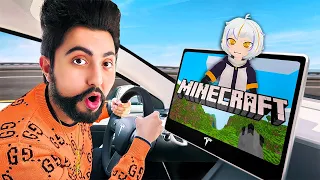 Me Paso Minecraft En Mi Coche TESLA!! | ChuyMine REACCIONA a Bobicraft