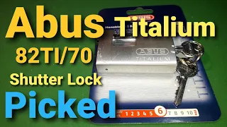 (141) Abus Titalium 70mm Shutter Lock Picked.
