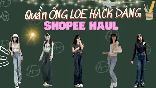 Shopee Haul: Review quần jean Ống Loe Hack Dáng giá HSSV