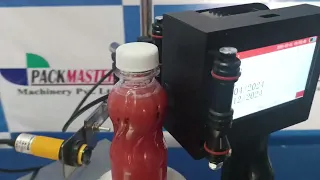 Round bottle batch coding Machine installation video l Inkjet coding | coding machine setting video