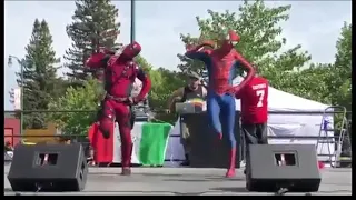 Spider-Man and Deadpool dance to "Shake it Off"